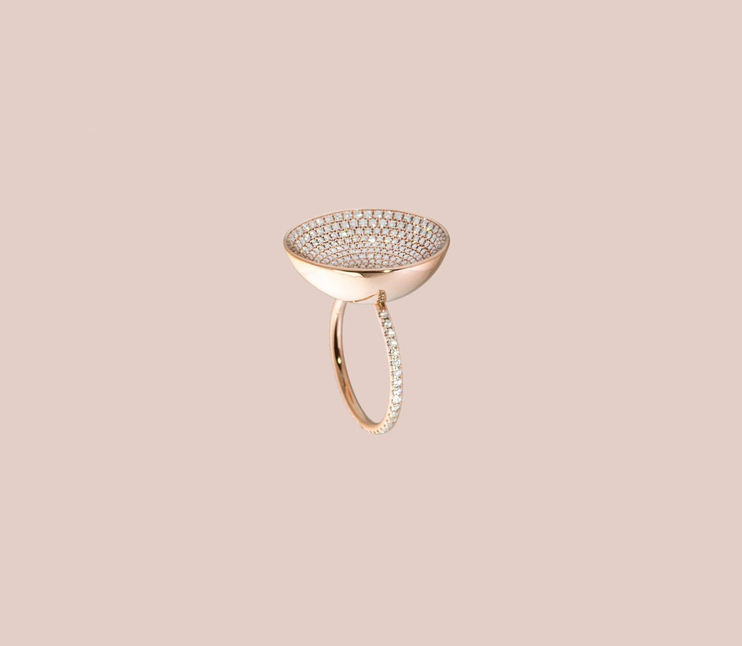 Diamond + 18k Rose gold Ring