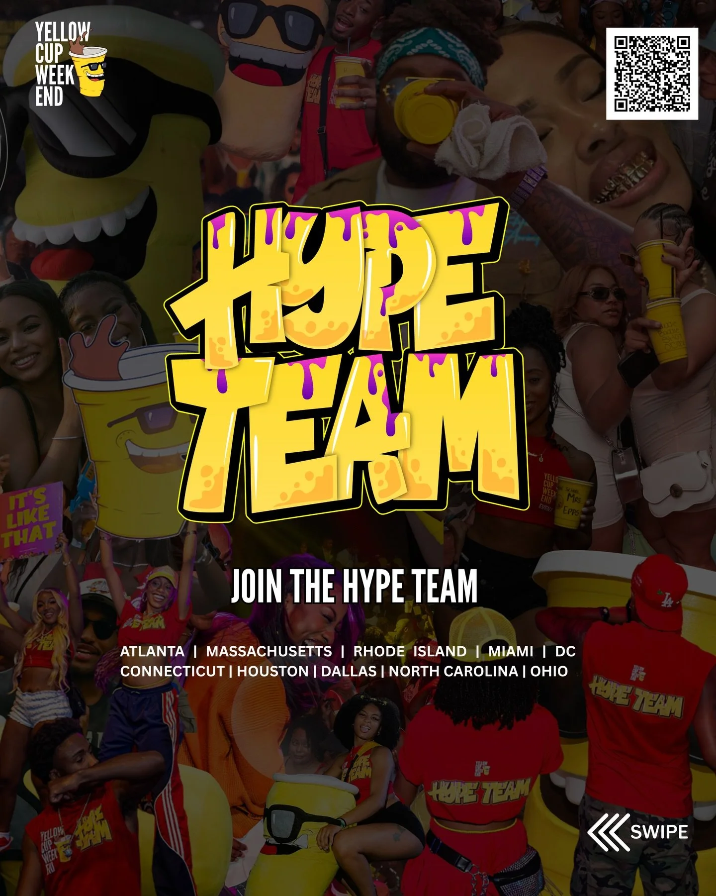 Comment &ldquo;HYPE&rdquo; for a link to fill out a quick application! 

Step Into the Spotlight. Join the Official Yellow Cup Weekend Hype Team.
If you&rsquo;ve got the energy, the confidence, and the vibe to move a crowd this is your moment. We&rsq