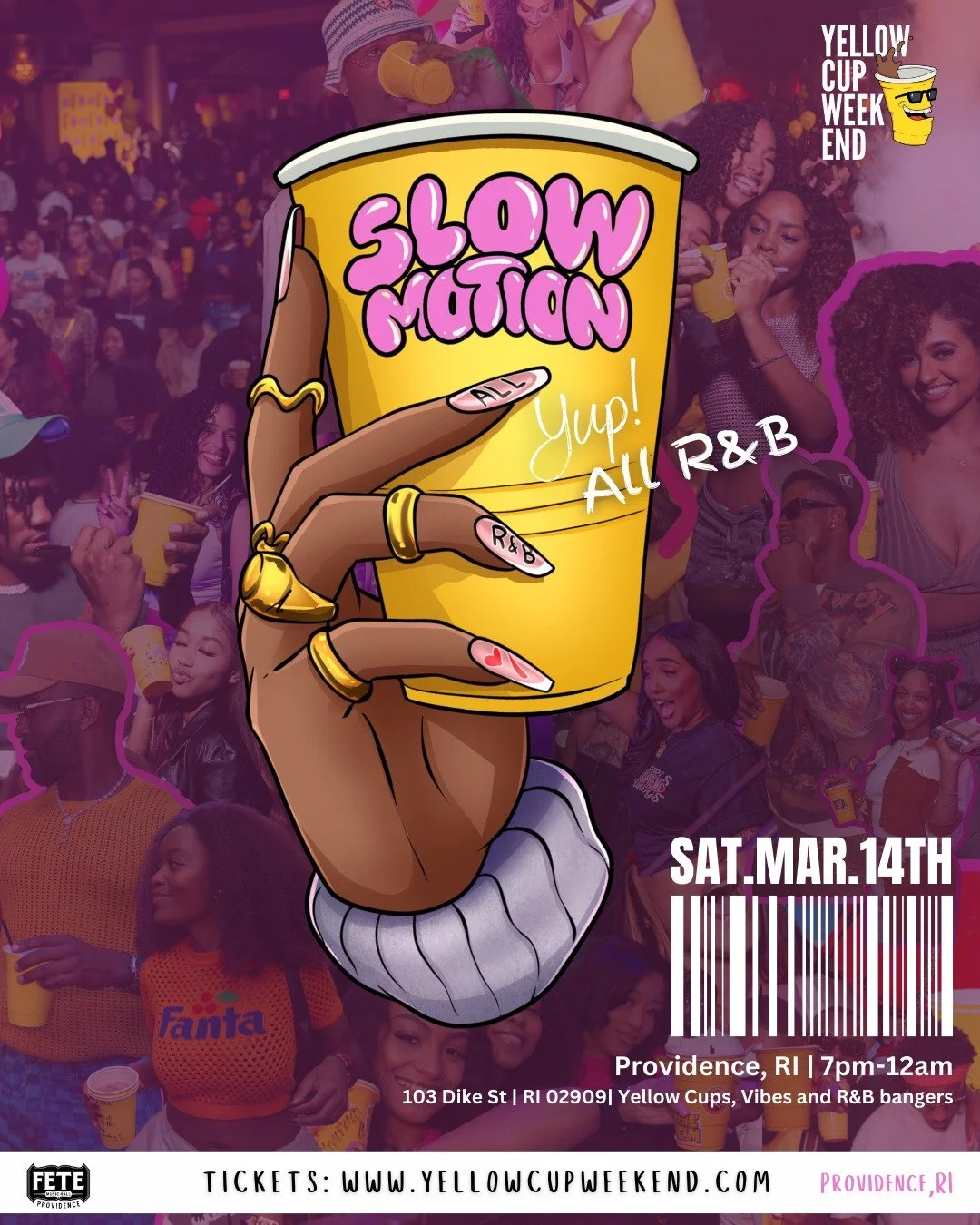 R&amp;B lovers&hellip; this one&rsquo;s for you 💗
Slow Motion returns to Providence. 
Yup! ALL R&amp;B

📅 March 14
🎟 Early Bird drops Friday @ 12PM EST

Tag your R&amp;B squad
Drop a 💛 if you&rsquo;re pulling up.

#SlowMotionRNB #ProvidenceNights