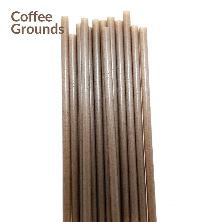 Coffee Ground Drinking Straws 8mm x 8in 2500 Unwrapped