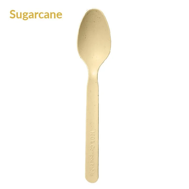 NEW! Sugarcane Cutlery Spoons 7" 1,000 Unwrapped