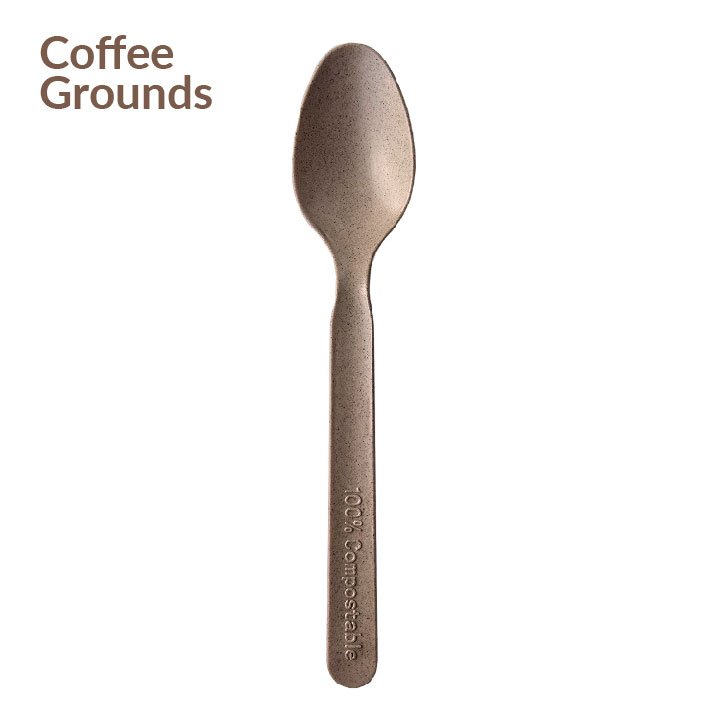 Coffee Ground Cutlery Spoons 7 inch 1,000 Wrapped