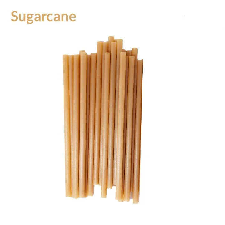 Sugarcane Cocktail Straws 5.5" x 6mm 5000 Straws Unwrapped