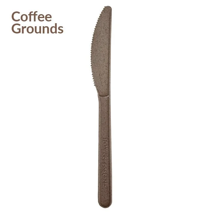 NEW! Coffee Ground Cutlery Knives 7" Wrapped 1000 count