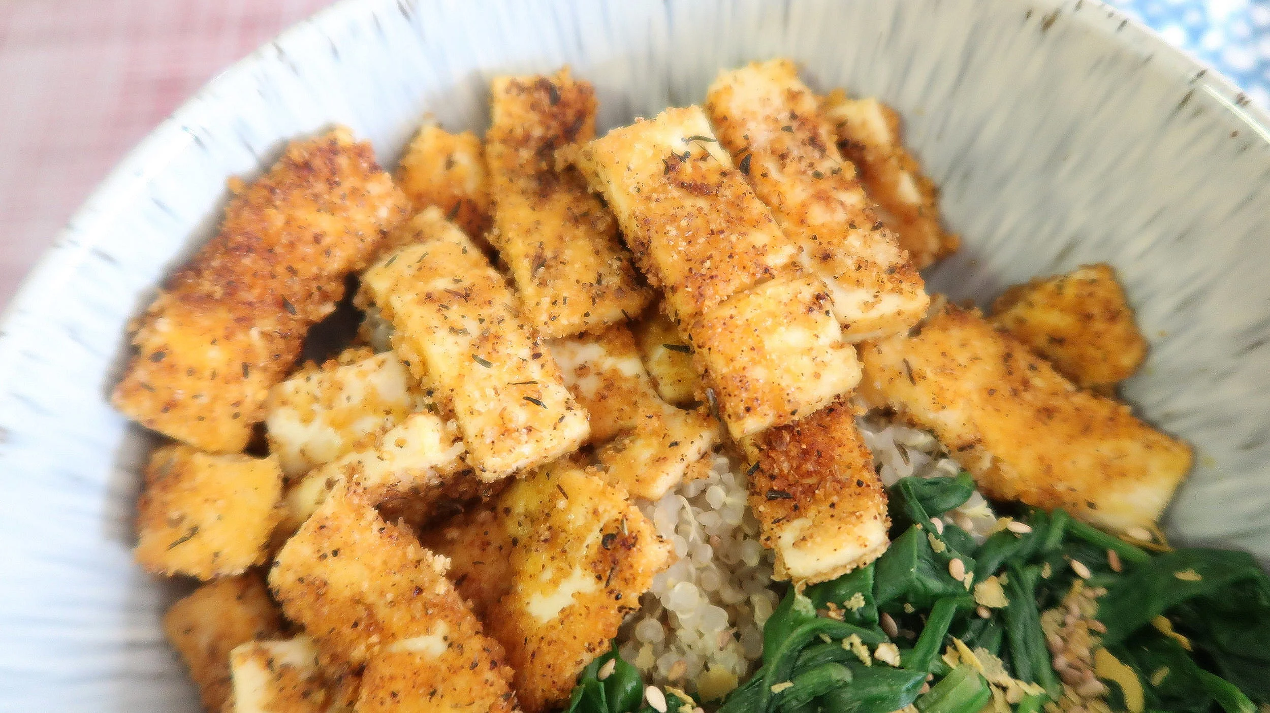 Cajun Fried Tofu | Blackened Tofu with Rice Crumbs * 케이준 튀긴 두부