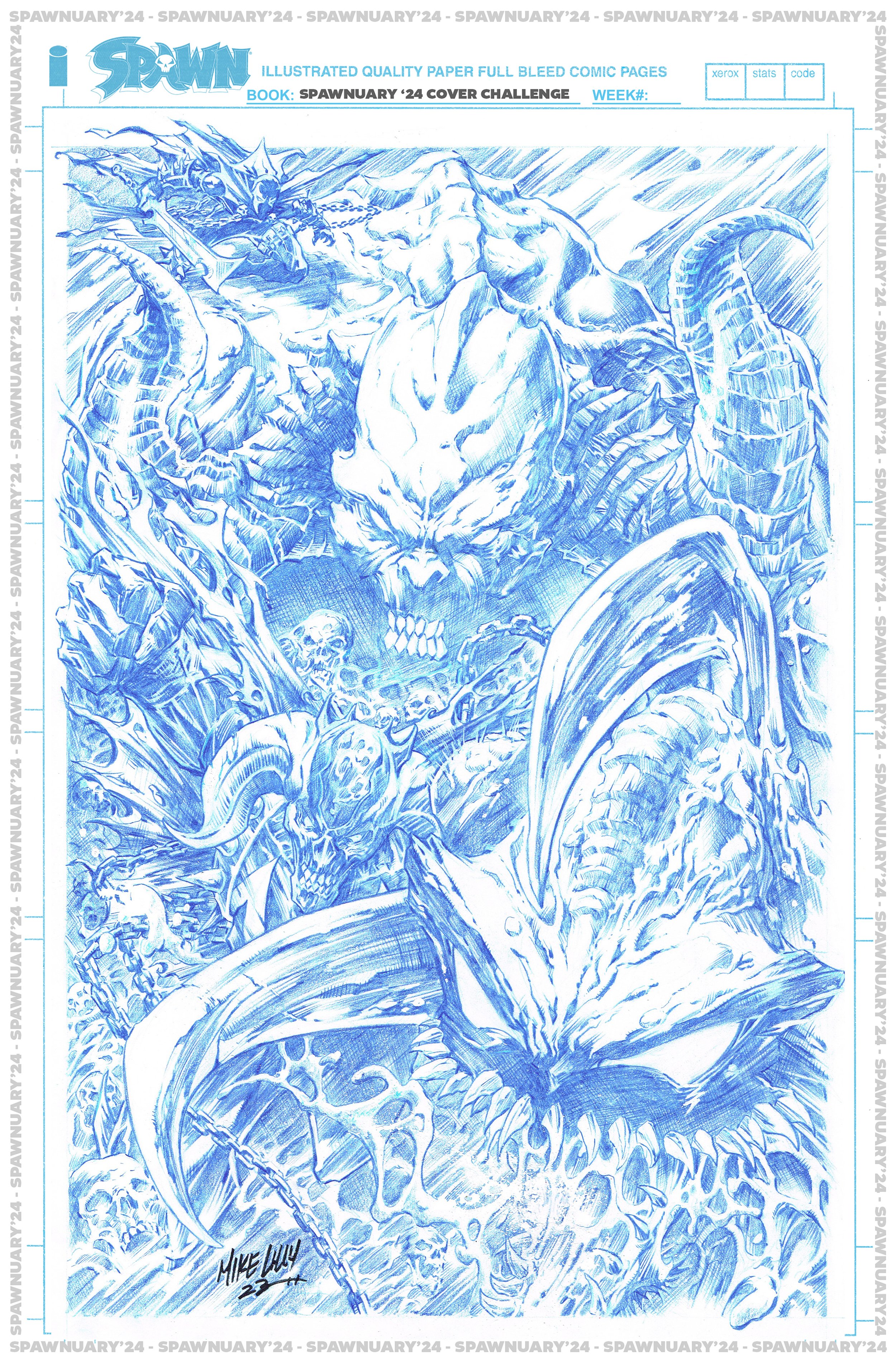 SPAWN - VILLAINS cover pencils.