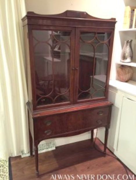 Antique Hutch Dining Room Table Makeover Always Never Done Antique Hutch Dining Room Table, Antique Dining Room China Cabinets
