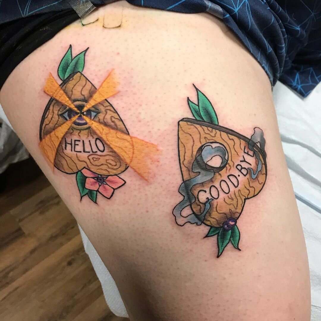 Hello Good Bye By Redd Cryptoqueer Happy Camper Tattoo