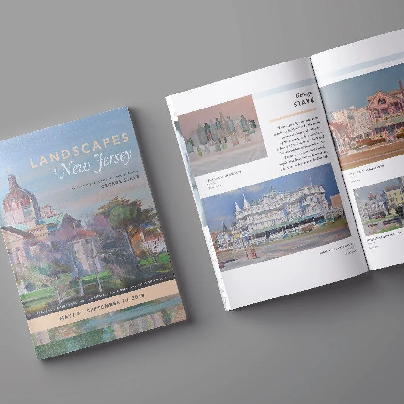 Just one of the many show identity and brochures we designed for our long time client, the Island Heights @petomuseum - This show titled &ldquo;Landscapes of New Jersey&rdquo; featured many past and present artists of NJ. .
.
.
.
.
.
#brochuredesign 