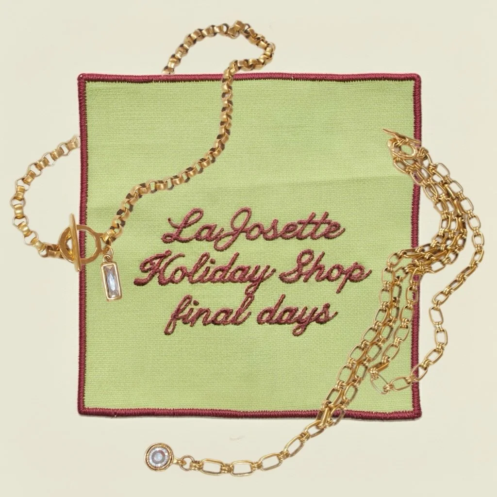 Order in the next week to ensure your package arrives in time for the holidays! XOXO #LaJosette 

#holidayshop #etsy #handmadejewelry #capsulewardrobe