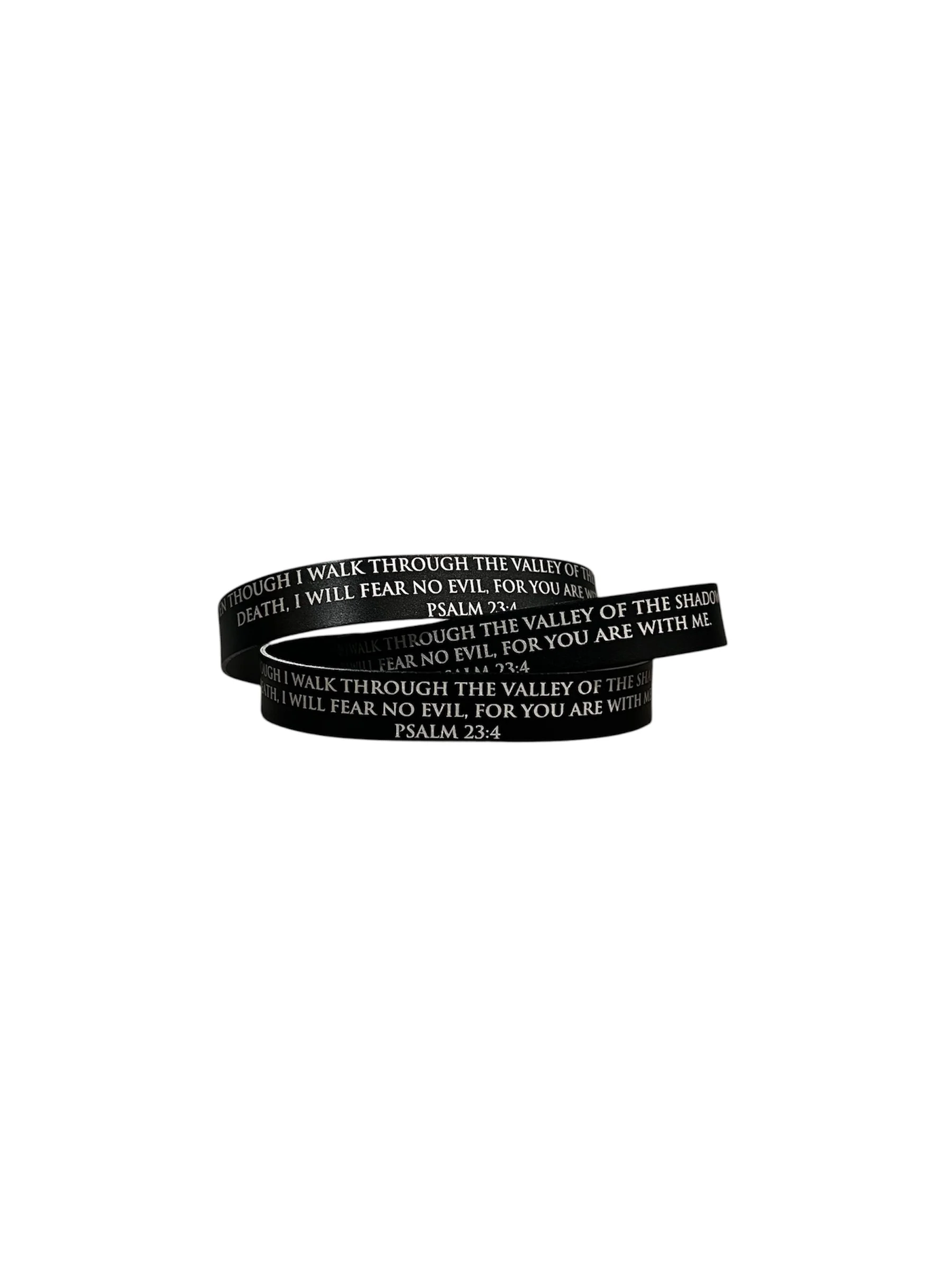 EVEN THOUGH I WALK ALUMINUM WRISTBAND - PSALM 23:4