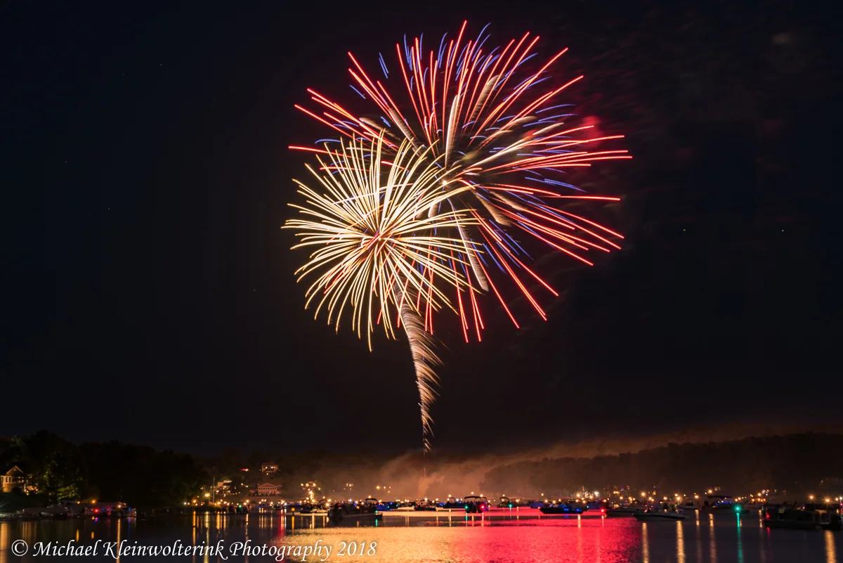 D750 - Lake Panorama Fire in the Sky Fireworks