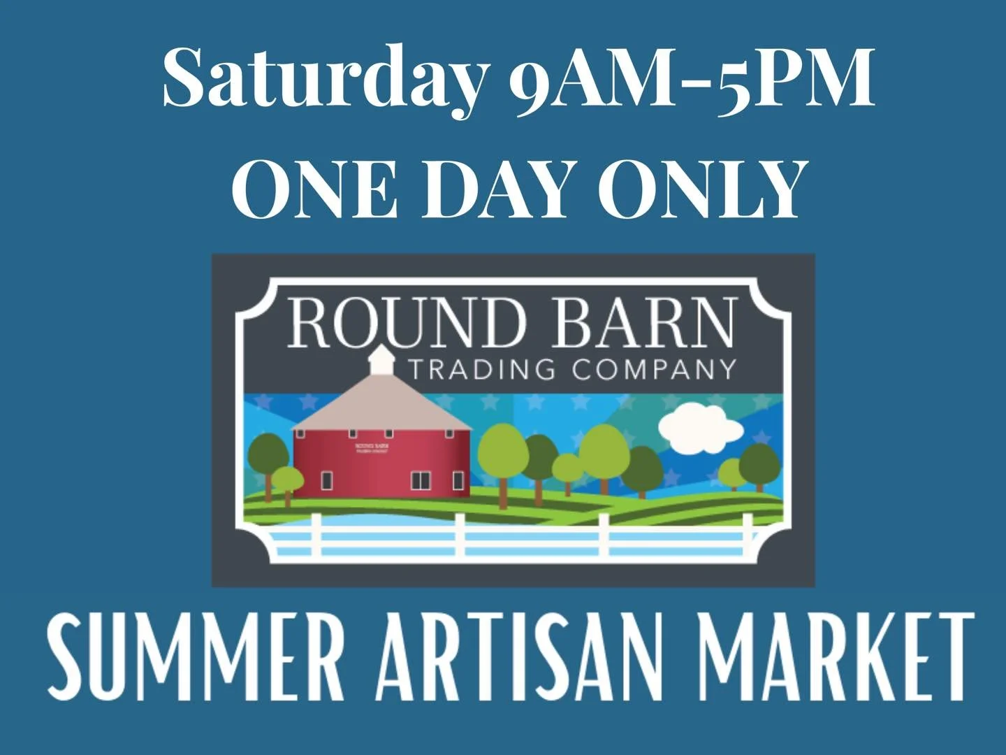TOMORROW we will be having all kinds of excitement here at The Barn! 9am-5pm 

☀️ the weather looks perfect
🛍️ over 50 Local Artisans will be set up outside along the sidewalks
🚚 food trucks will be on sight White Rabbit Kitchen &amp; Now That&rsqu