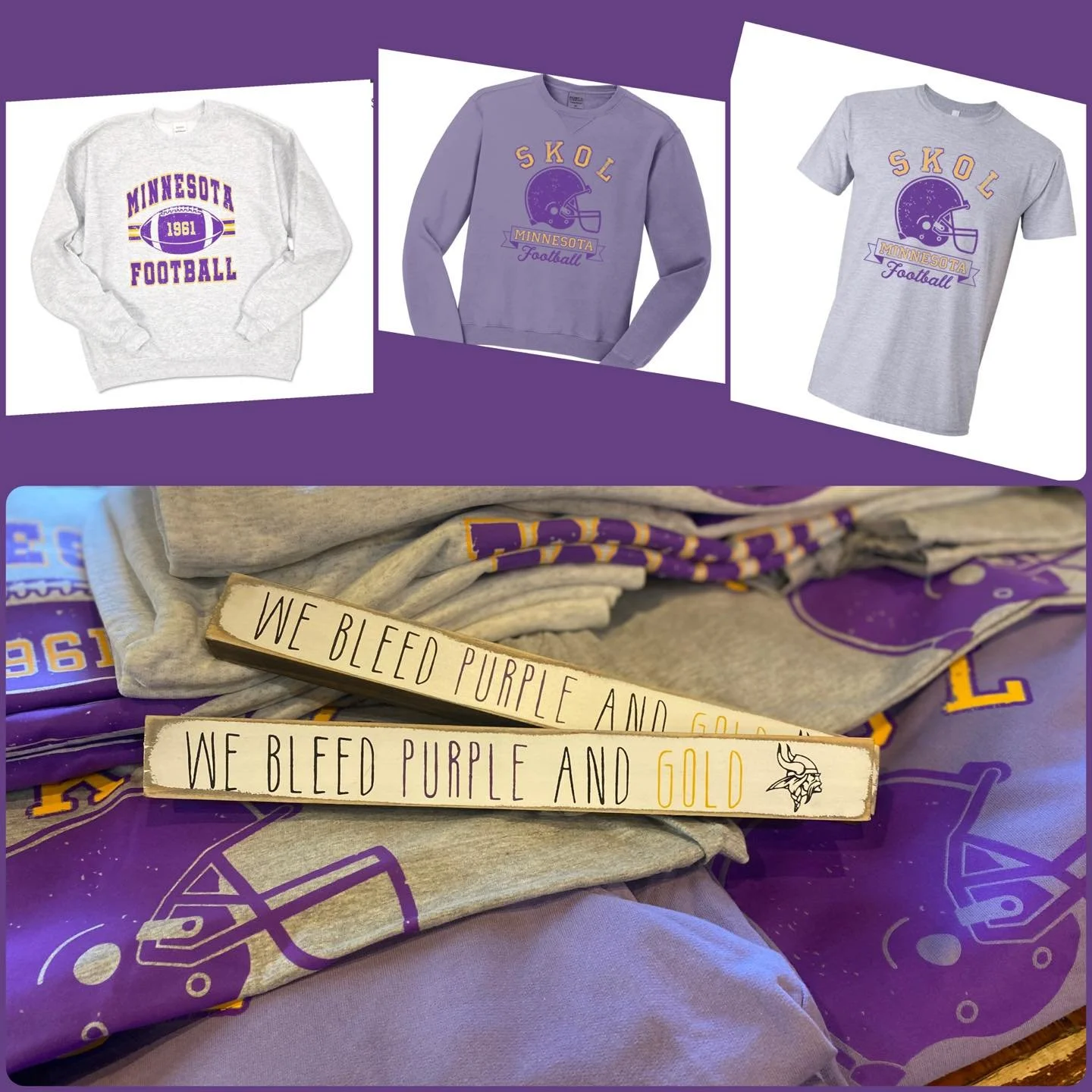 S K O L 💜 S K O L 💛 S K O L 💜 S K O L 💛
Our purple &amp; gold merch is here!! 

Barn Hours:
Monday - Saturday 10am-5pm 
Wednesday 10am-7pm 
Sunday 12pm-4pm