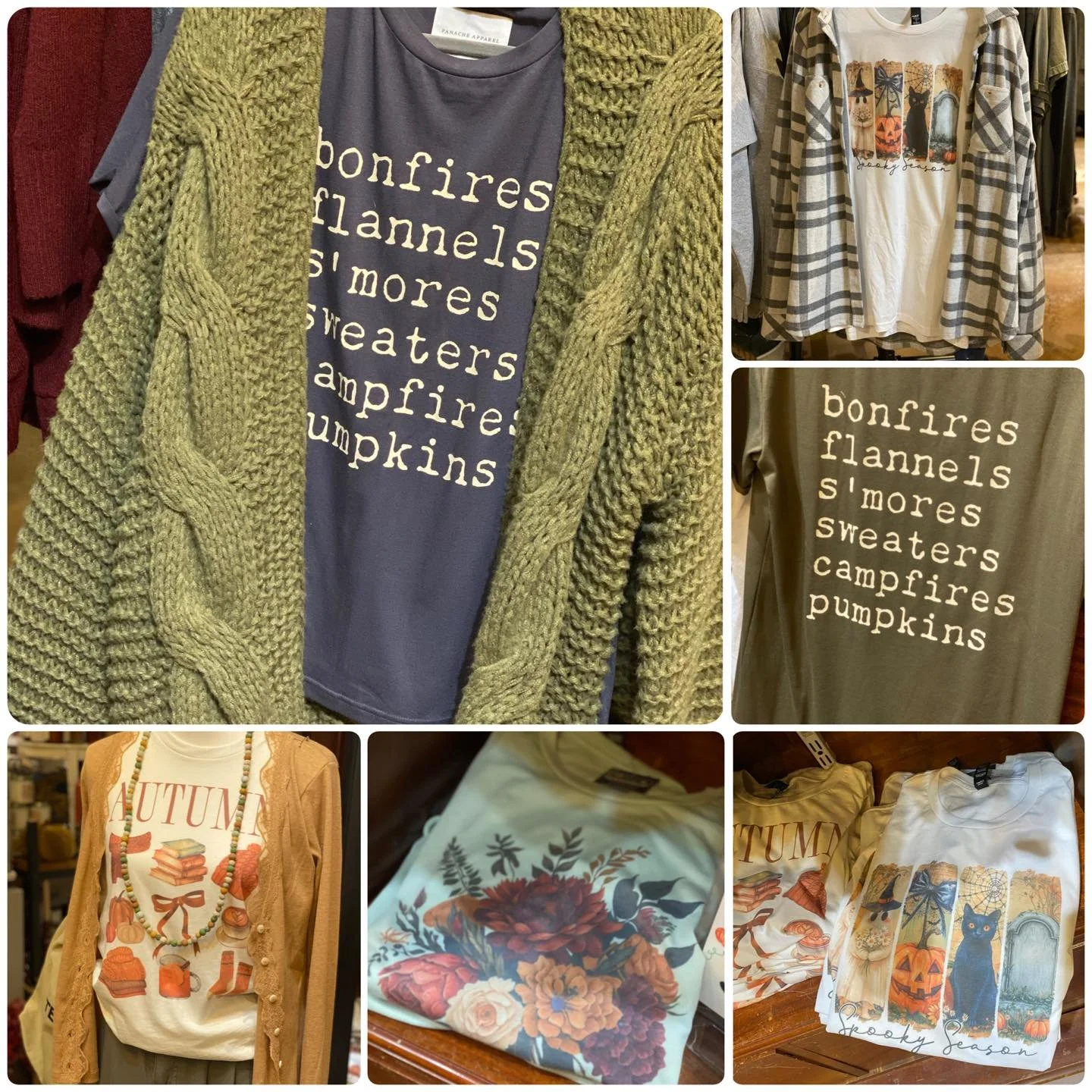 👕🍂 SEASONAL TEE SALE! 🍂👕
We’re making room for what’s next — which means seasonal T-shirts are HALF PRICE! 🎃🍁🧡
Barn Hours:
Monday - Saturday 10am-5pm 
Wednesday 10am-7pm 
Sunday 12pm-4pm
