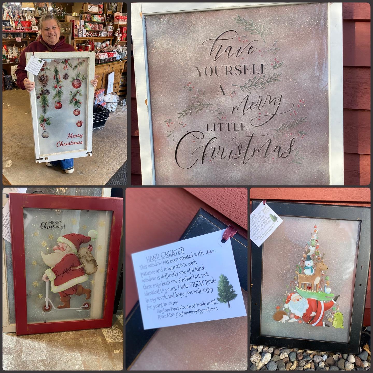 Naomi has done it again! We are SO ImpReSSeD with her talents ~ 
Each window is unique and each one is Handcrafted by her with perfect detail ~
❤️🎄❤️🎄❤️. And these pieces are priced to sell. Run don&rsquo;t walk. There&rsquo;s more to see! 

#Chris