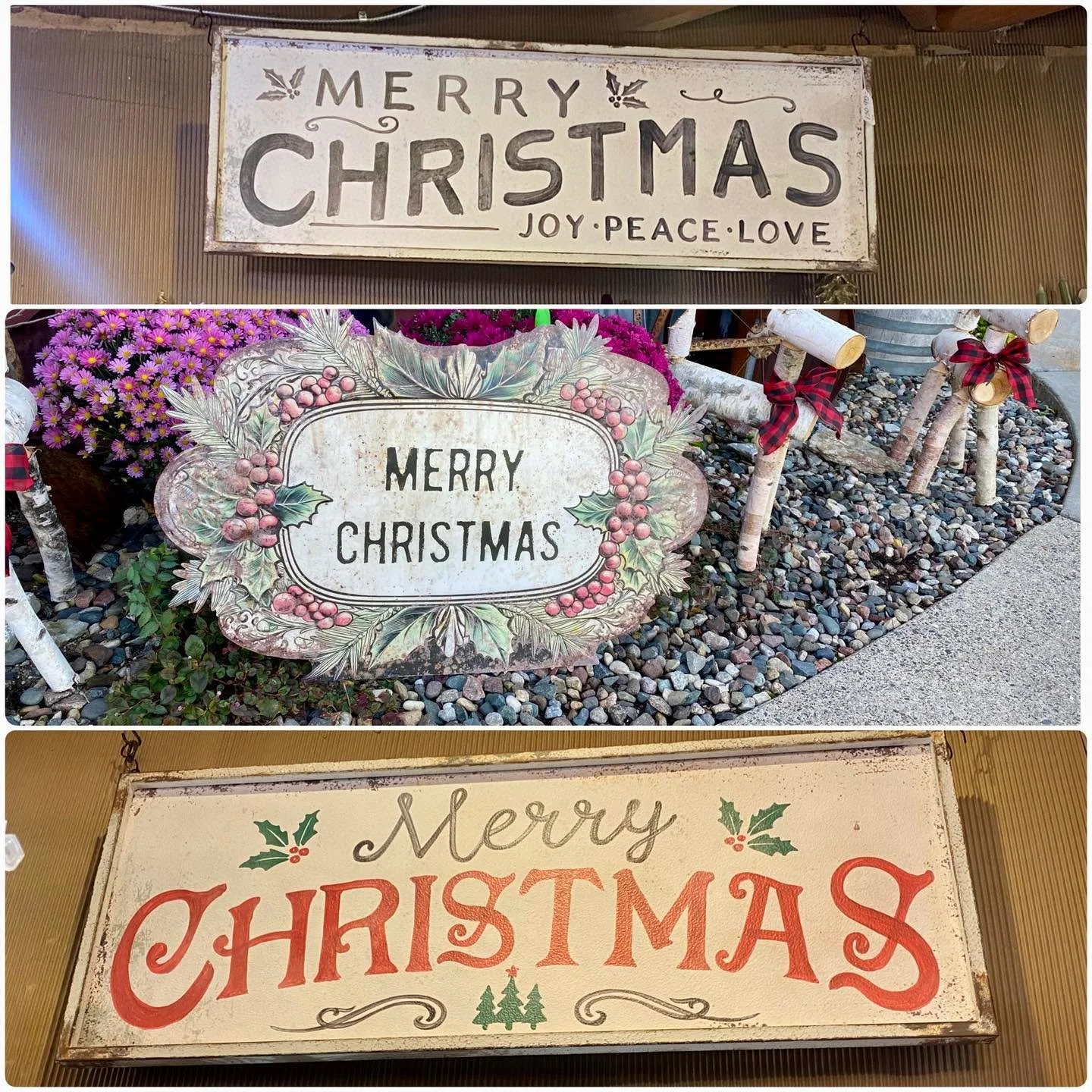 🎄this is your sign to look up and start planning your decoration🎄

If you&rsquo;re looking  for a larger piece to decorate with stop in soon - quantities are limited. 

#Christmas2025 #FoundItInTheBarn #shoplocalmn #shoplocal