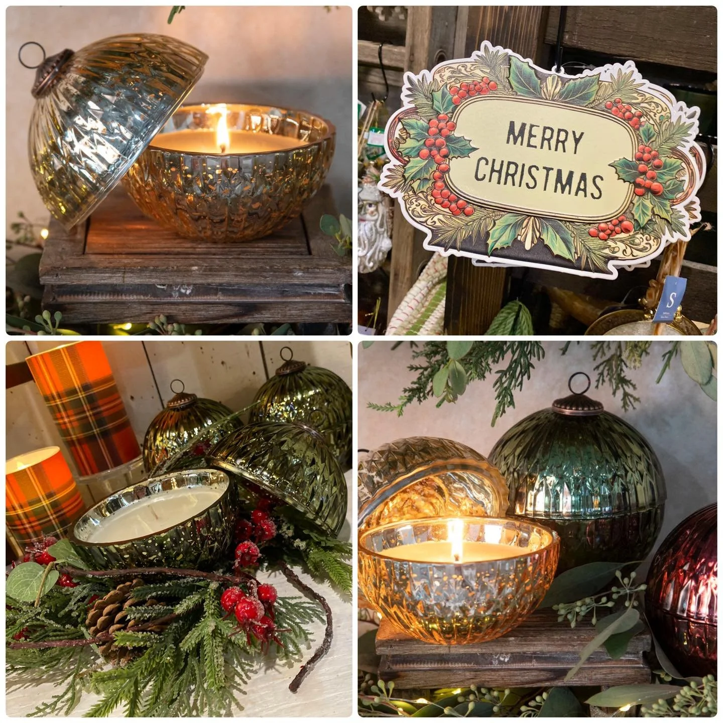 🕯️🎁🎄 It smells just like Christmas! The pretty glass vessel glows beautifully while it burns ( 32hrs ) and it is just too magical to toss&hellip; repurpose it as a keepsake jar long after the candle is gone.

✨ plant-based soy blend candle with a 