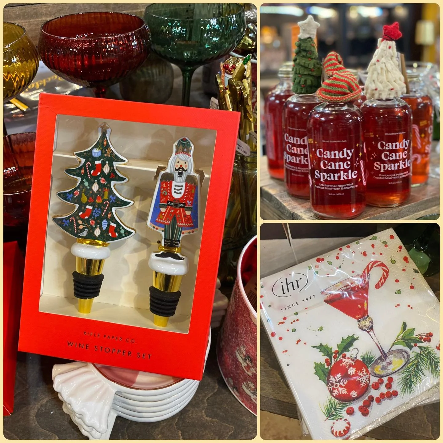 Let that holiday party sparkle! 🥂 Cheers! 
Candy Cane Sparkle mixes with a long list of delicious clear carbonated  beverages to create Mocktails &amp; Cocktails alike🎄

#FoundItInTheBarn