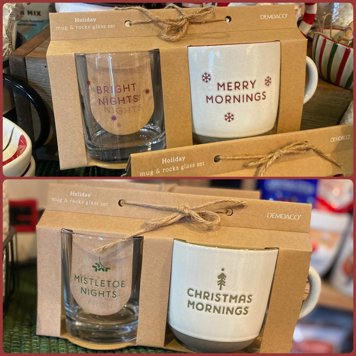 For the ones who sip late&hellip; and rise early 😉
🥃 Nights + ☕️ Mornings = holiday balance.
These mug &amp; rocks glass sets are an easy win for gifting (or keeping 👀).

#FoundItInTheBarn #shoplocalmn #shoplocal