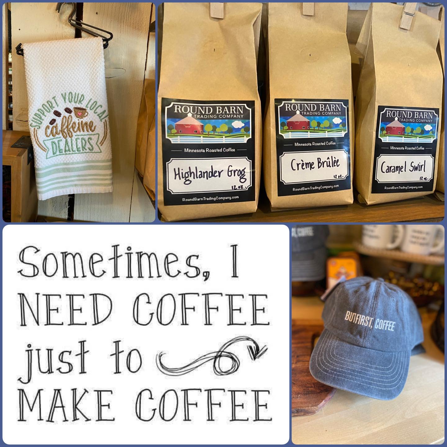 Have you tried our coffee? 
Locally roasted, small batch, served 7days a week for you to enjoy ☕️

Barn Hours:
Monday - Saturday 10am-5pm 
Wednesday 10am-7pm 
Sunday 12pm-4pm