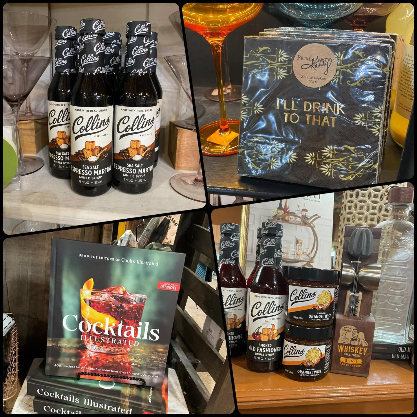 Dry January is almost over&hellip; but whether you&rsquo;re sipping or skipping, we&rsquo;ve got the vibe. 🍸✨

Our boozy corner at The Barn is fully stocked with giftable goodness &mdash; new cocktail mixes, garnishes, glassware, napkins, books, and