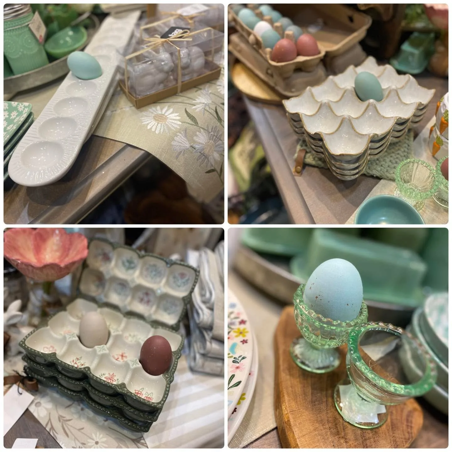 Some pieces are too lovely to be seasonal 🌸🥚

These sweet egg holders are made for spring mornings, but beautiful enough to live on your counter all year long. Whether they&rsquo;re cradling fresh chicken eggs, or simply adding a soft, collected ch