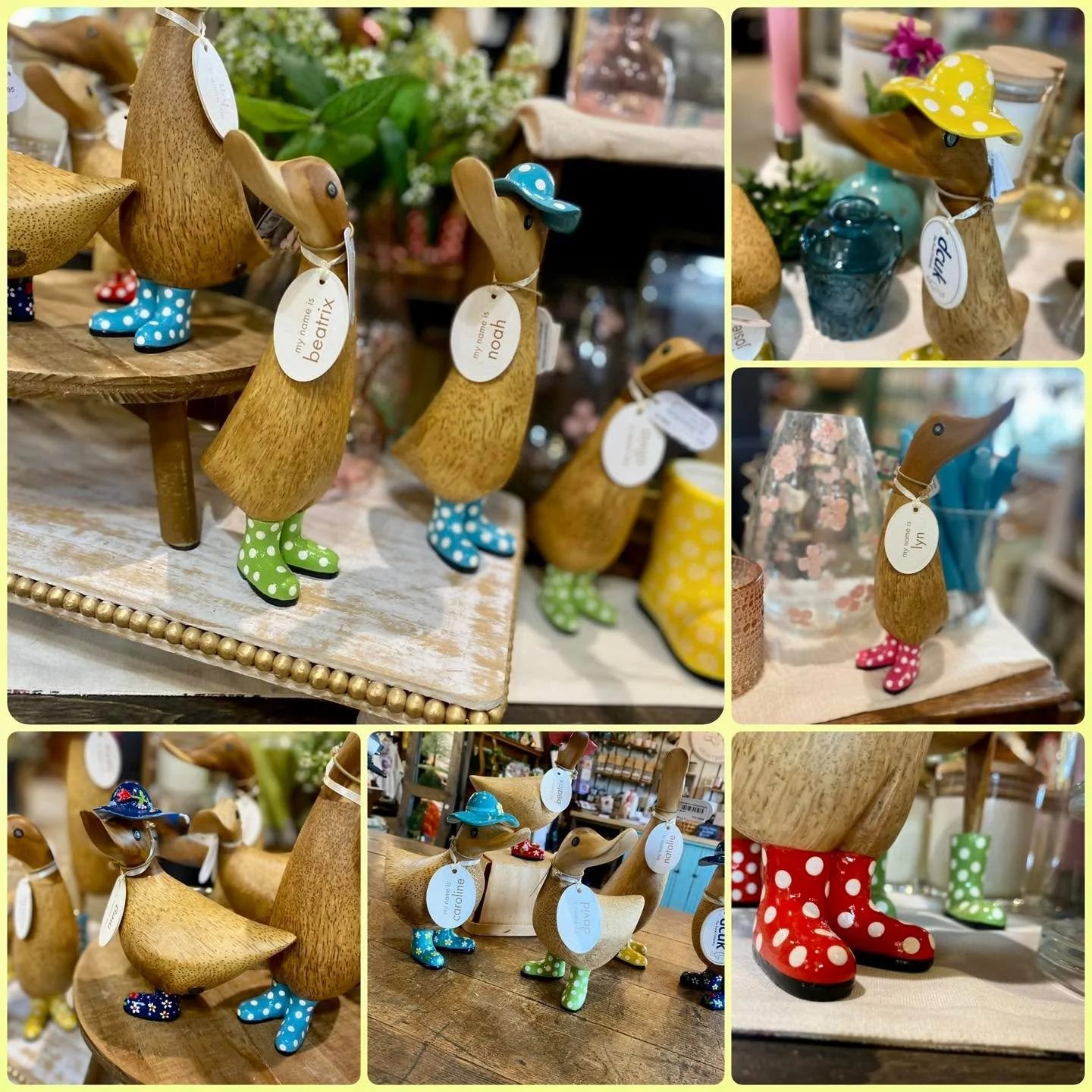 Minnesota forecast this week:

T-shirts ☀️
Rain boots 🌧
Snow gear ❄️

Our ducks decided to just wear the boots all week. 🦆

These little personalities never stay at The Barn for long&hellip; come see which one waddles home with you