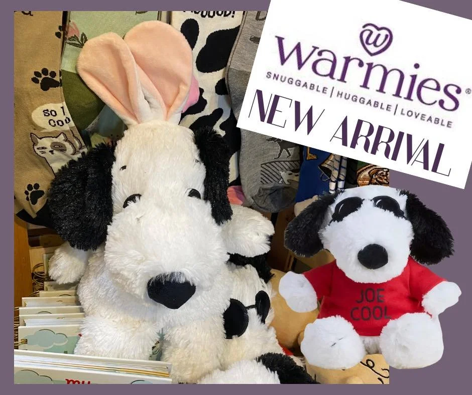Our Warmies collection has been restocked with a H U G E selection of animals, but these guys are stealing all our attention. 
Classic modern fun ❤️ . 

Barn Hours:
Monday - Saturday 10am-5pm 
Wednesday 10am-7pm 
Sunday 12pm-4pm