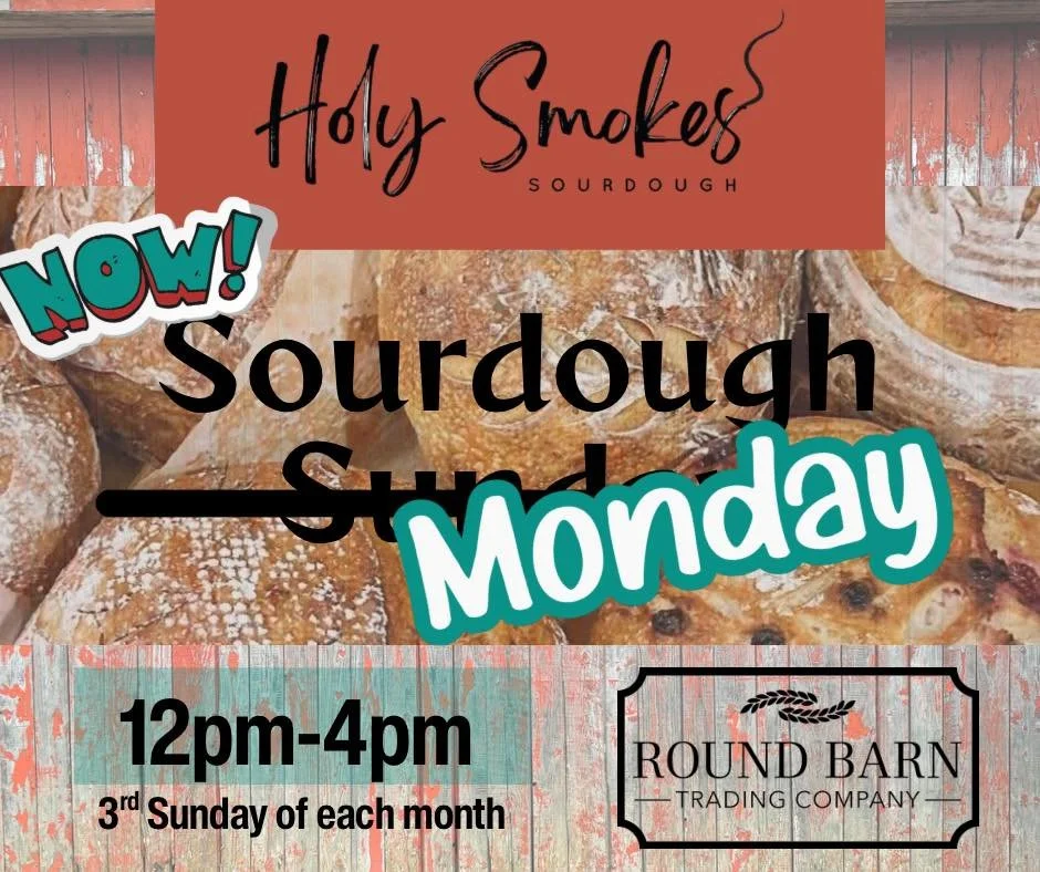 WE ARE OPEN TODAY 12-4pm 

❇️⏬️ Holy Smokes Sourdough will be with us Monday 3.16 with a variety of goods to start your week. 

If you have an order to pick up stop in 12-4pm Monday. Can&rsquo;t make it? Please make other arrangements with Holy Smoke