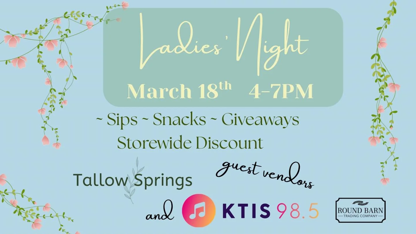 It&rsquo;s time to come out and have some fun! 🎉
Our friends from KTIS 98.5 ✨ will be here to share time and goodies with us. 
Tallow Springs will have natural skin care products you can try and gather more information about. Alison is always happy 