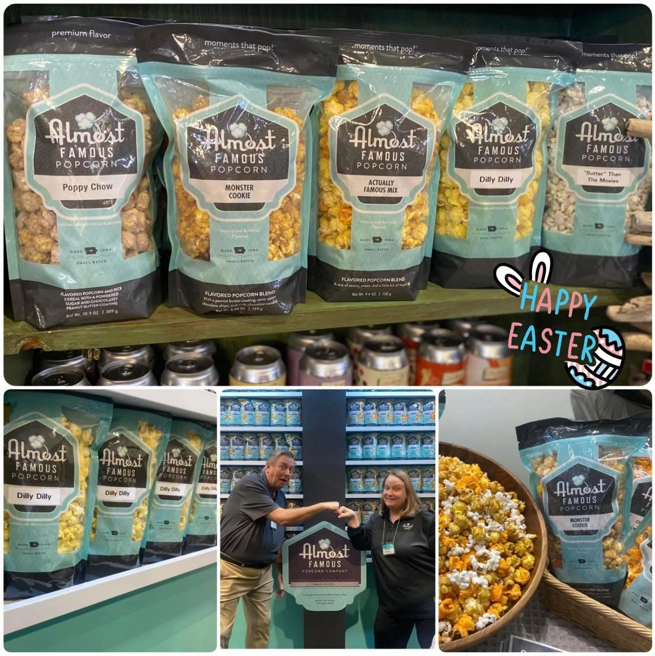 Yes you can read that correctly..👀 Monster Cookie!! You guys we are so excited for these small batch popcorn flavors- everything we have tasted  is SO GOOD!  ALMOST FAMOUS POPCORN and almost MN made, ALMOST FAMOUS POPCORN  is an IOWA small family ow