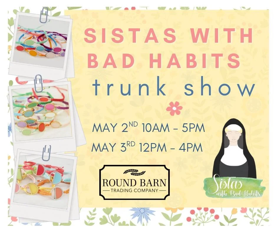 Mark your calendars&hellip; the trunk show is coming 👀✨ 

Sistas with Bad Habits is popping up at Round Barn Trading Company and bringing all the bold, one-of-a-kind pieces you didn&rsquo;t know you needed (but absolutely do). 

🖤 May 2nd | 10AM &n