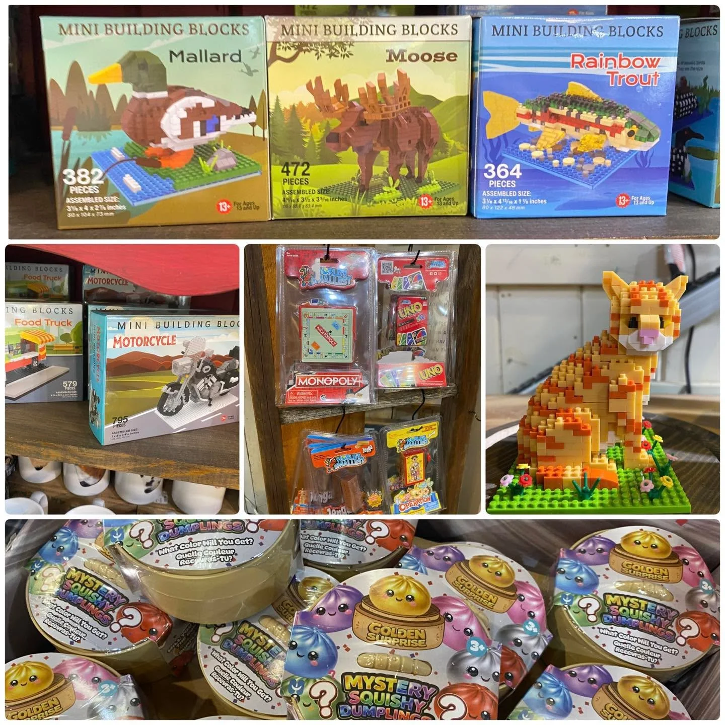 Tiny blocks. Big fun. 🧩✨

From moose and mallards to motorcycles and rainbow trout &mdash; these mini building block kits are flying off the shelves at The Barn!

Perfect for rainy days, cabin weekends, gift baskets, birthdays, and those &ldquo;I ju