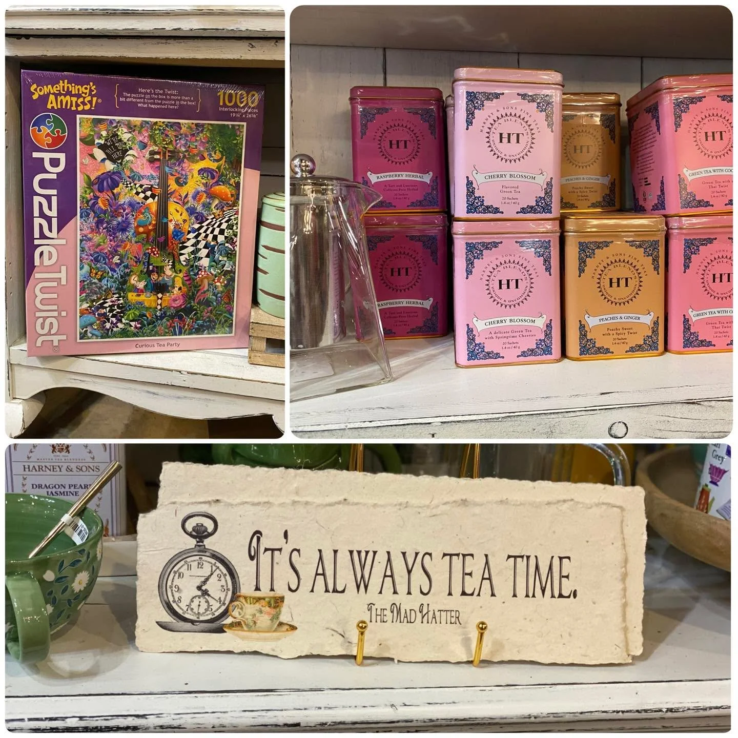 A little reminder from The Barn&hellip; ☕
&ldquo;It&rsquo;s always tea time.&rdquo;

We&rsquo;ve stocked the shelves with beautiful Harney &amp; Sons teas, whimsical puzzles, mugs, and cozy finds perfect for slowing down and savoring a quiet moment.
