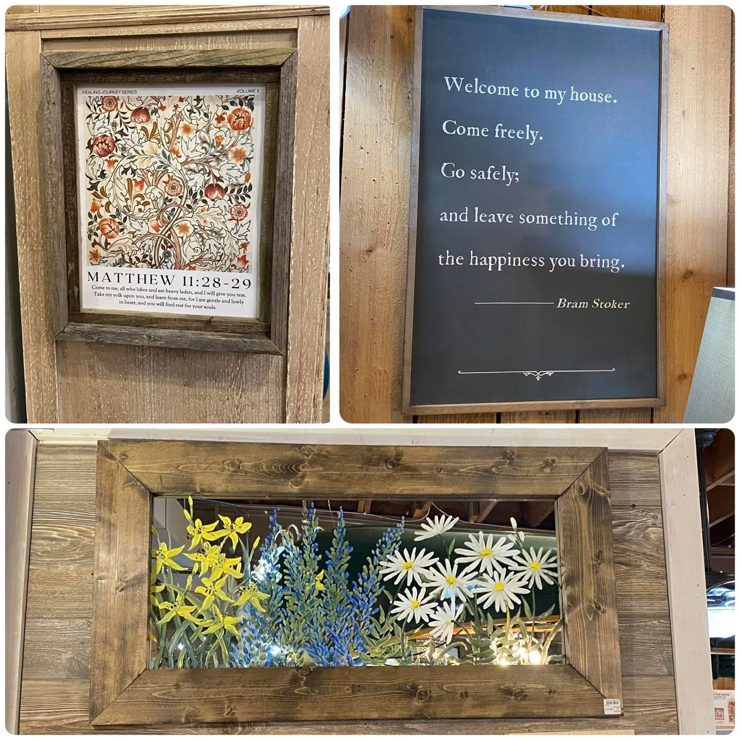 Wall art in all shapes, style and sizes - unique and ready to find its way home&hellip;..

Barn  Hours:
Monday - Saturday 10am-5pm 
Wednesday 10am-7pm 
Sunday 12pm-4pm