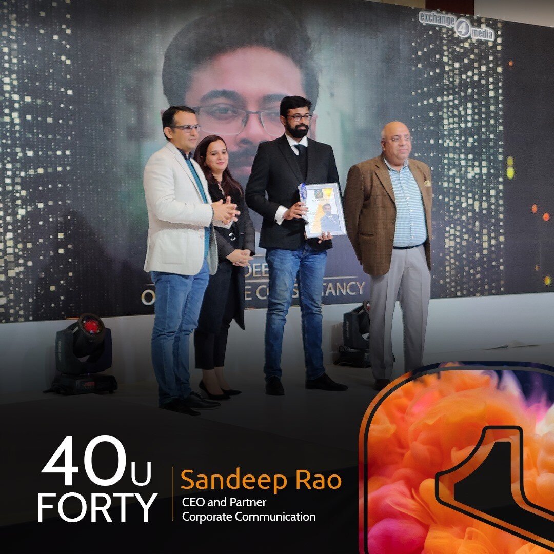 D&eacute;j&agrave; vu? Nope!

Here's our Founding Partner and CEO, @sandeeep.rao, winning Exchange4media's first-ever 40-under-40 award. #E4MPR40under40

#agency #agencylife #OneSource #leadership #awards #growth #growthmindset #marketing #corporatec