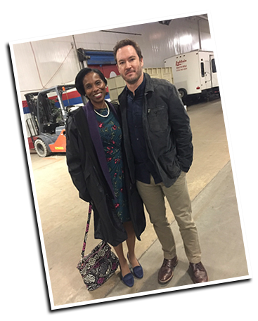 BEHIND THE SCENES: Me with Mark Paul Gosselaar on the set of The Passage