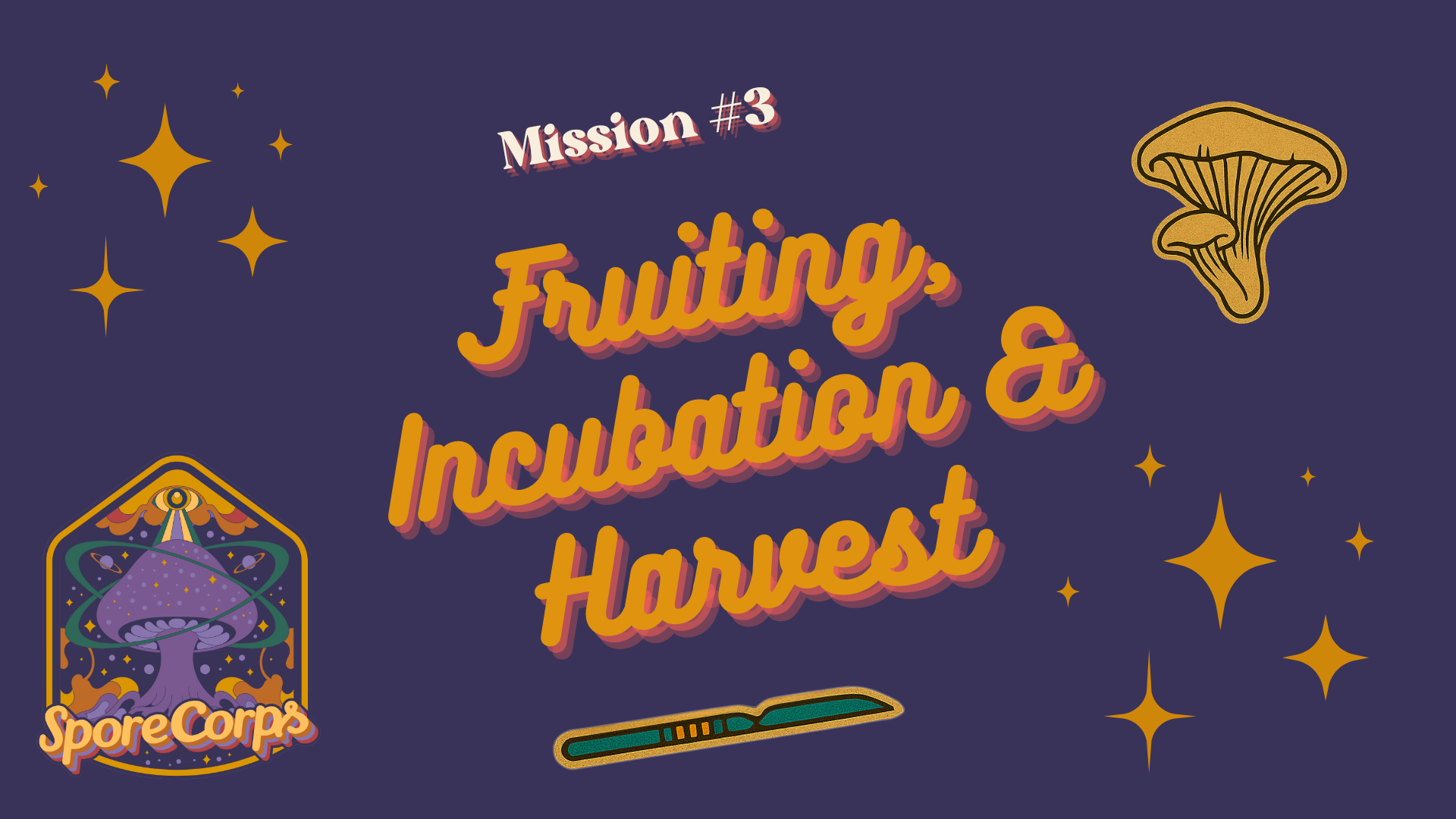 ONLINE: SporeCorps Mission 3 - Fruiting, Incubation & Harvest