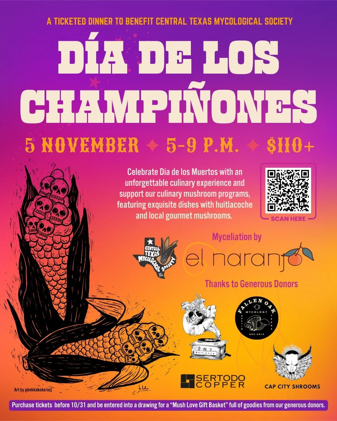 🍄✨ 🌽 GET READY, TO ELEVATE MUSHROOMS!  Join us at El Naranjo for an unforgettable evening celebrating one of nature's most delicious (and misunderstood) wonders: HUITLACOCHE! This &quot;corn truffle&quot; is a culinary delicacy, and we're on a miss