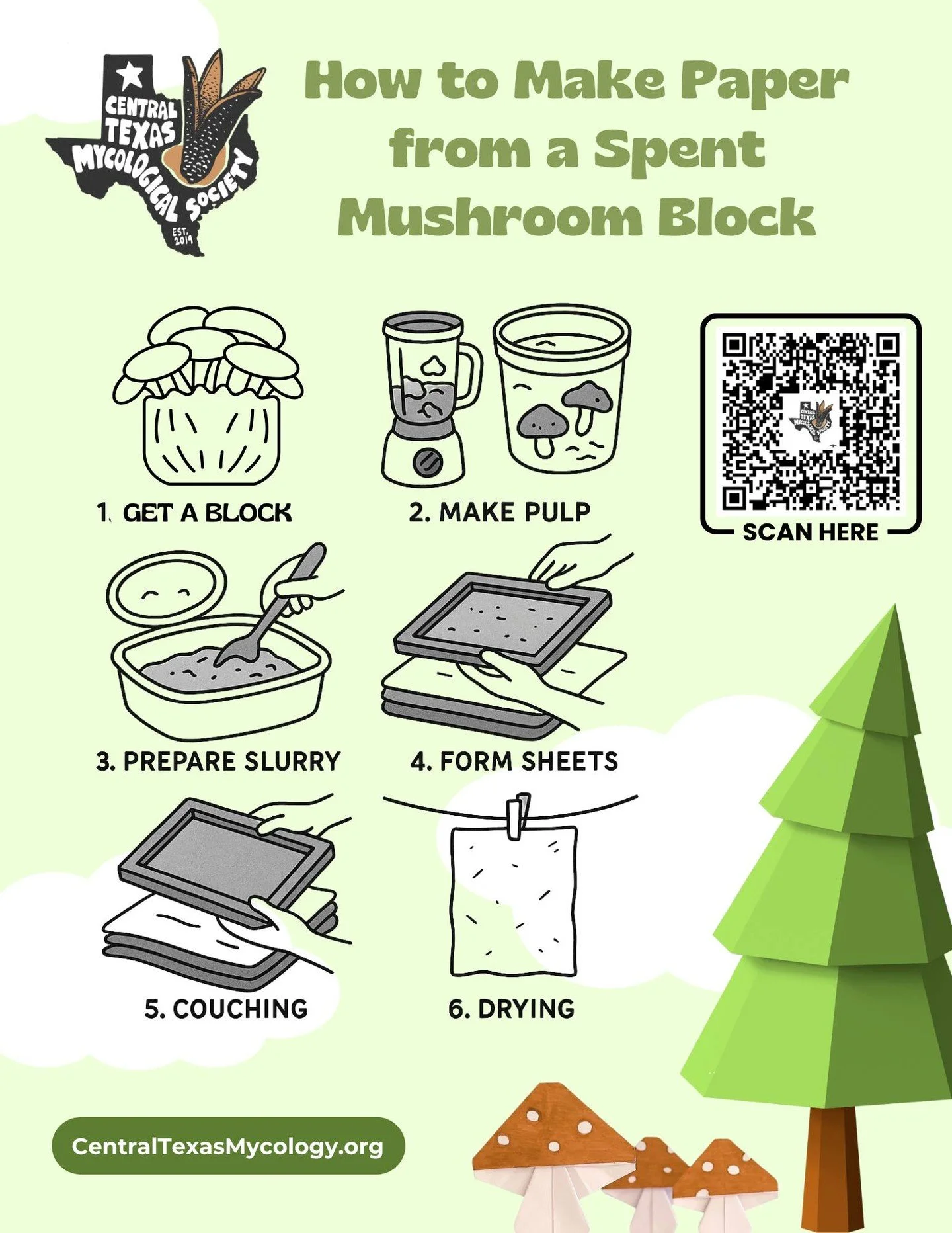 Hope to see you at the ACR Holiday Market this weekend &mdash; and we&rsquo;re bringing something truly unique to the table! ♻️🍄 Stop by our booth to learn how you can turn spent mushroom blocks into beautiful, handmade mushroom paper. It&rsquo;s a 