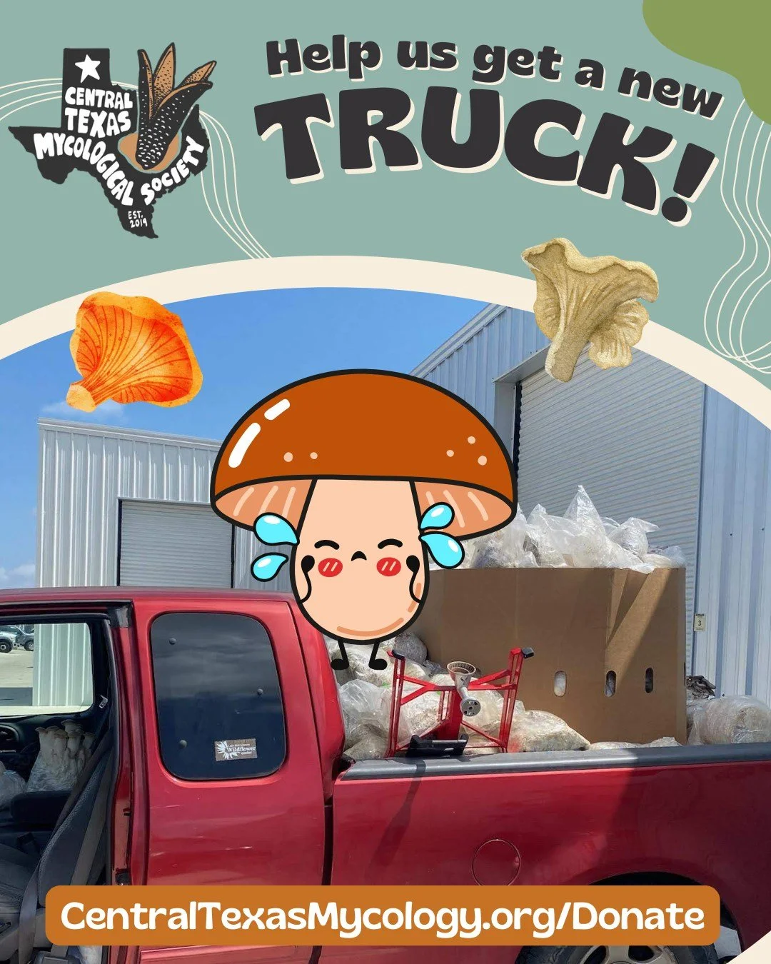 Help Our Fungi Find a New Ride! 🛻🍄

Our trusty donated mushroom truck&mdash;the workhorse that hauls spent mushroom substrate to events and community pick-up locations, is reaching the end of the line. This puts our vital recycling program in a tou