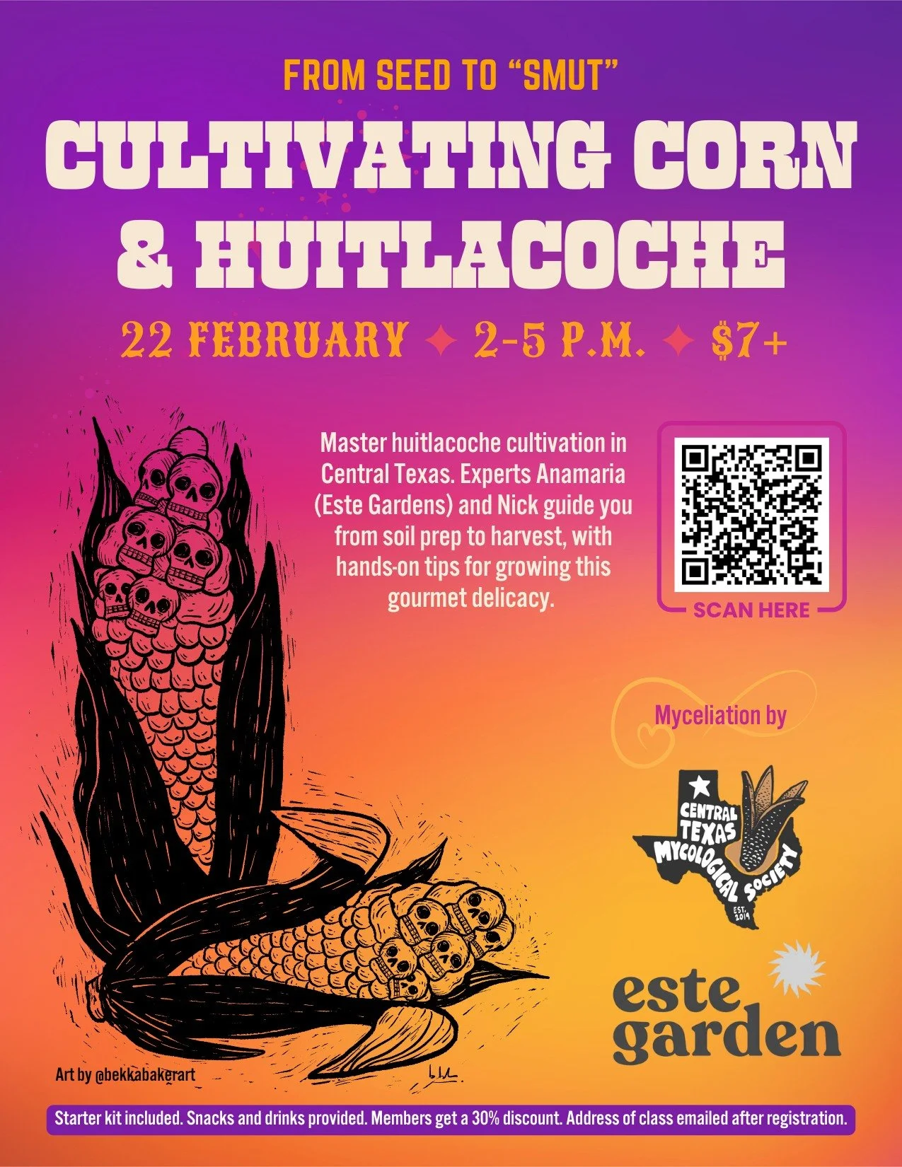 🌱 Ready to grow &amp; taste a REAL foodie adventure right here in Austin? Comment "Corn" to get a link to register.

Get hands-on at our intensive workshop: "Cultivating Corn &amp; Huitlacoche: From Seed to 'Smut'"!
👉 Dive deep 