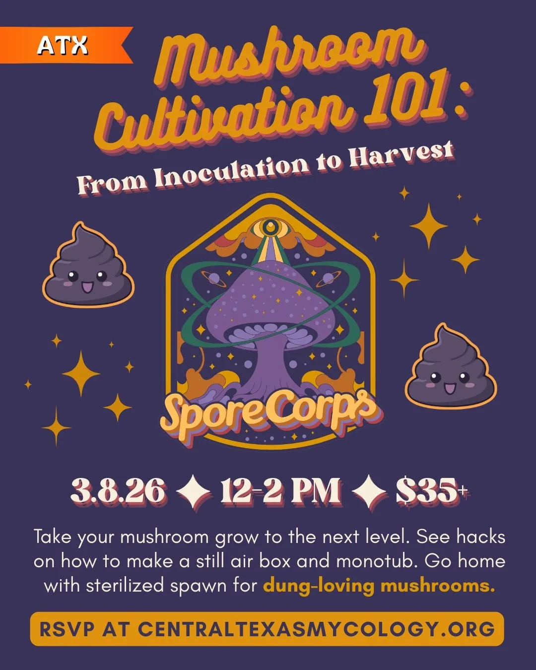 🔥🍄 Mushroom Cultivation 101 is coming up! Learn to grow specialty, gourmet mushrooms with grill master hacks in this hands-on, in-person workshop.

Limited to 15 people, you'll master inoculation protocols, understand mycelial networks, and leave w