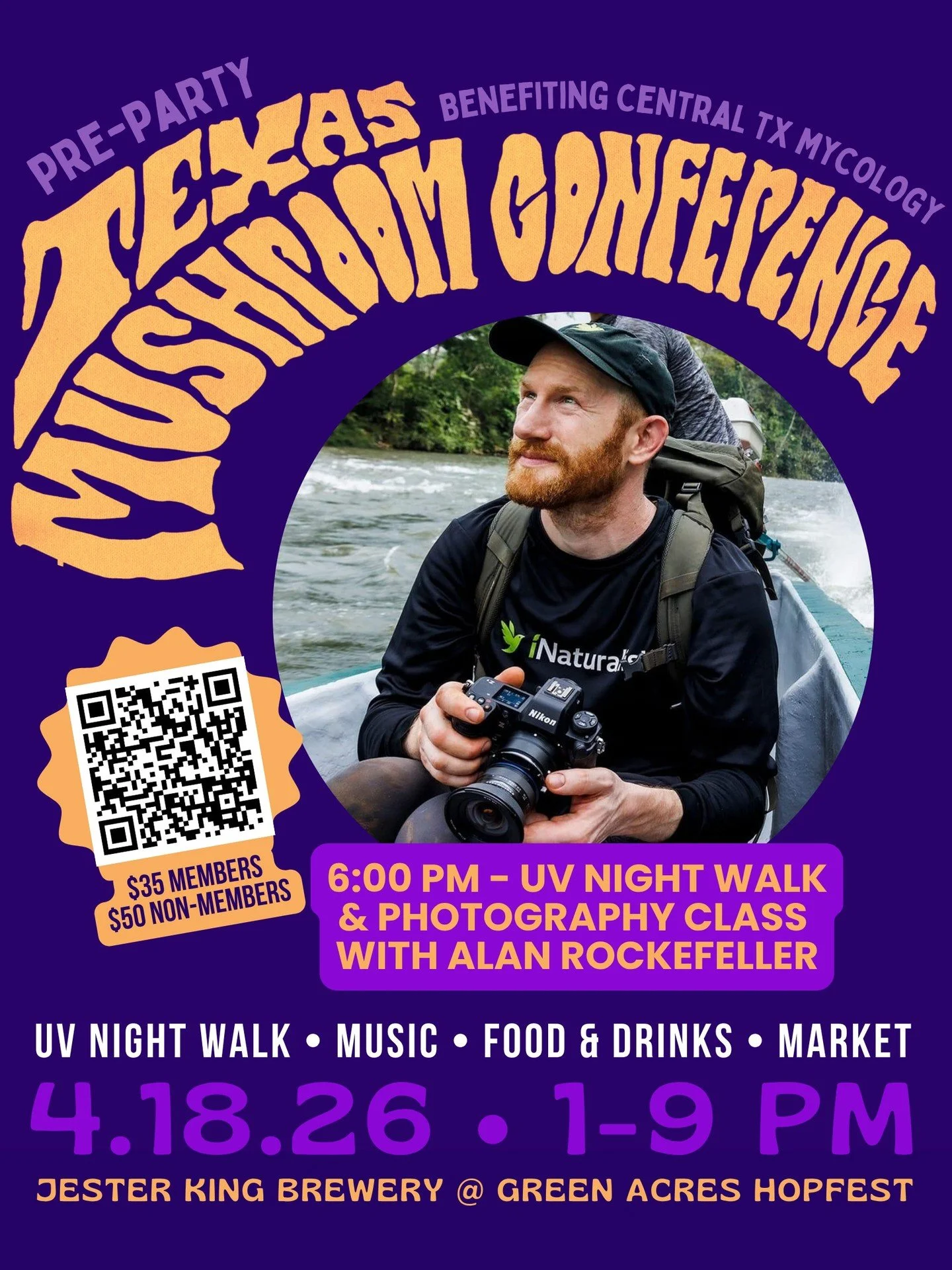 🍄 10 DAYS AWAY: TEXAS MUSHROOM CONFERENCE PRE-PARTY &amp; CLASS with ALAN ROCKEFELLER 🍄

📍 Jester King Brewery &ndash; Green Acres Hop Fest weekend
📅 Sat, April 18, 2026

Join for an afternoon of fungi, foraging, and fermentation! We&rsquo;re kic