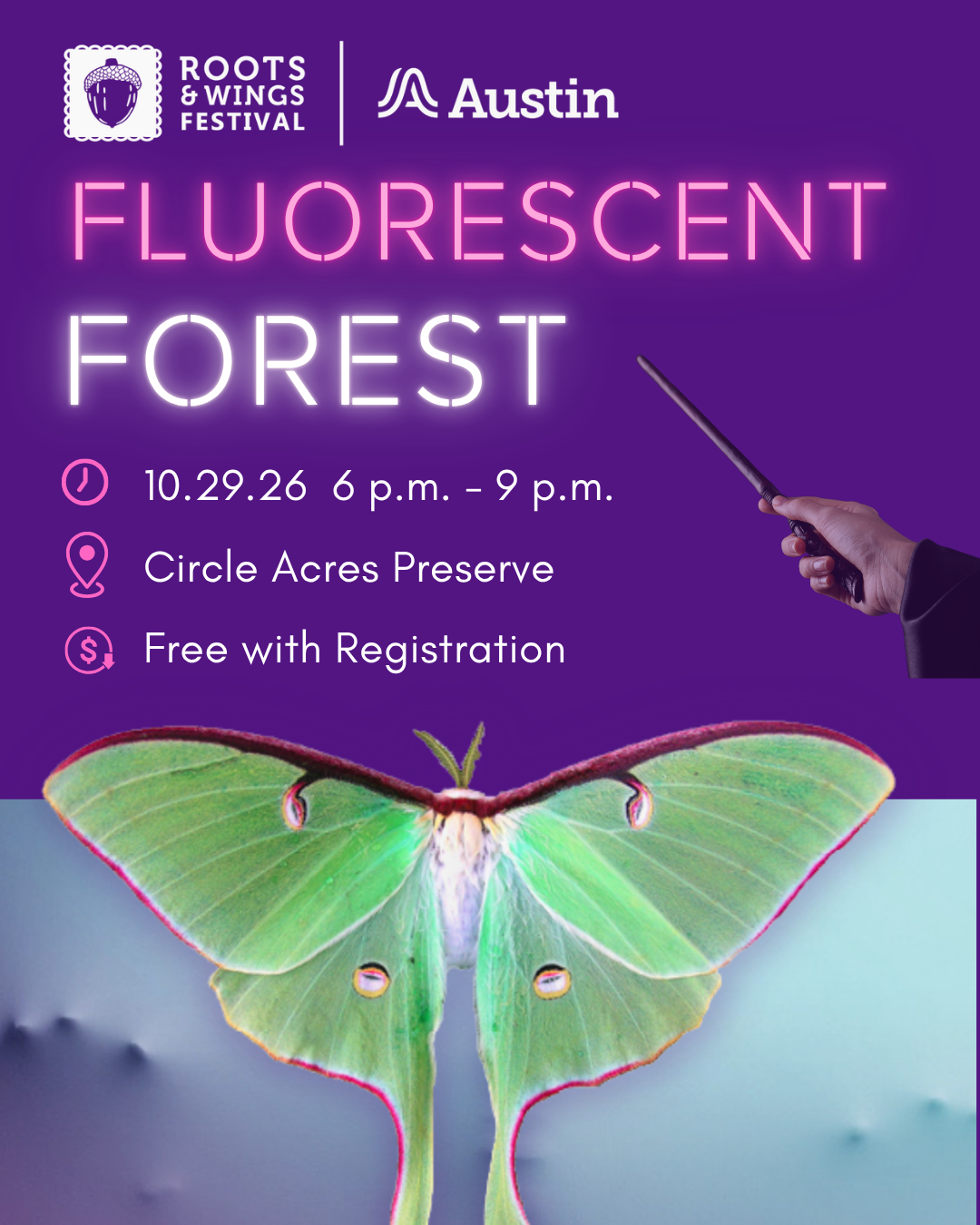 AUSTIN: Fluorescent Forest: An Official Roots & Wings Festival Event