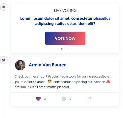 Direct messages, Poll, Surveys and Panel Q&A