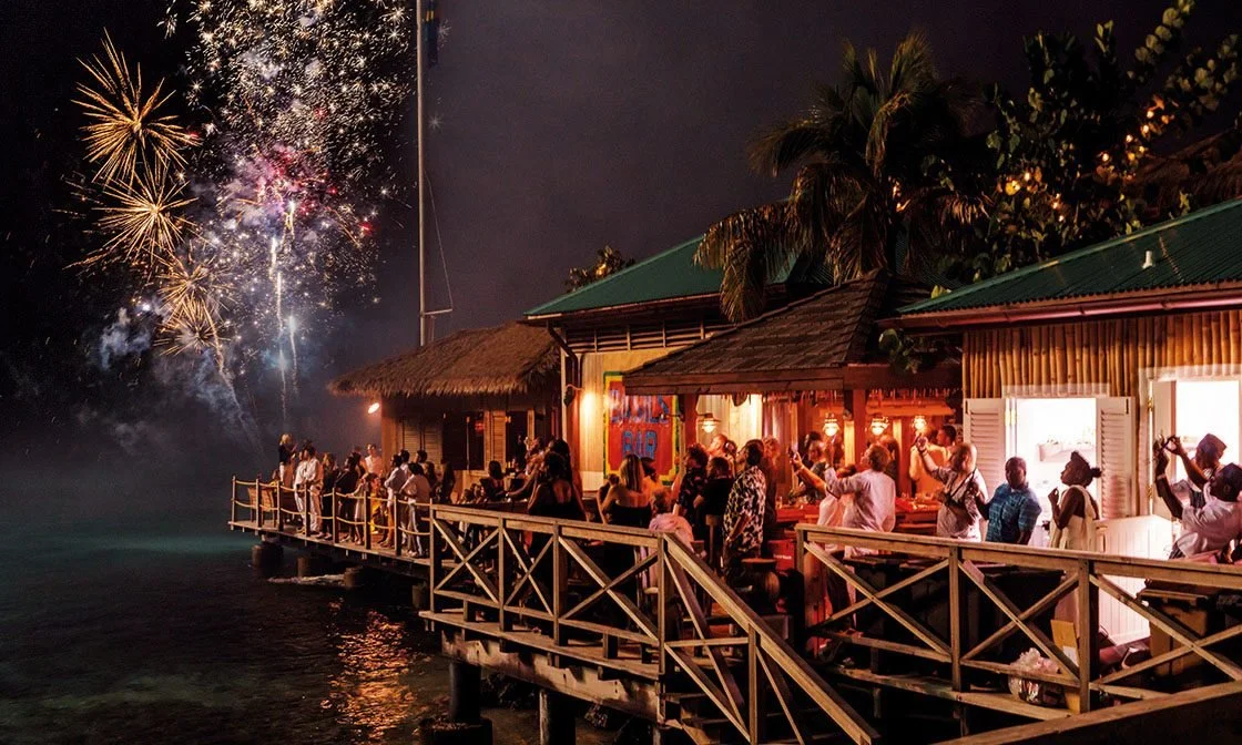 Fireworks at Basils Bar