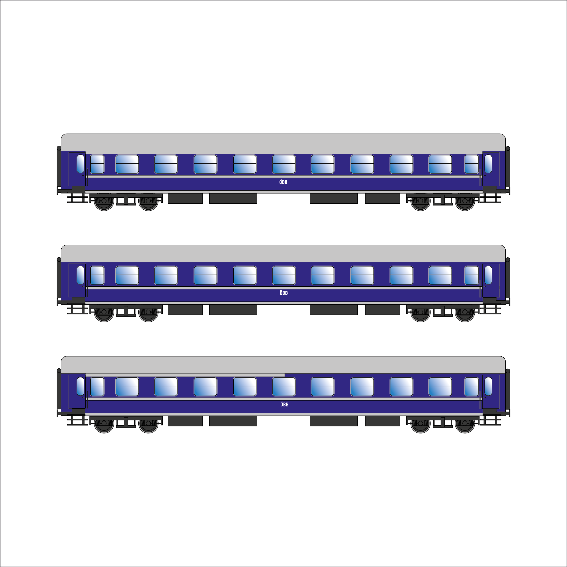 Spur 1 Austria Y-Wagen ÖBB Epoche VI (Fiktiv) (60325/26/27)