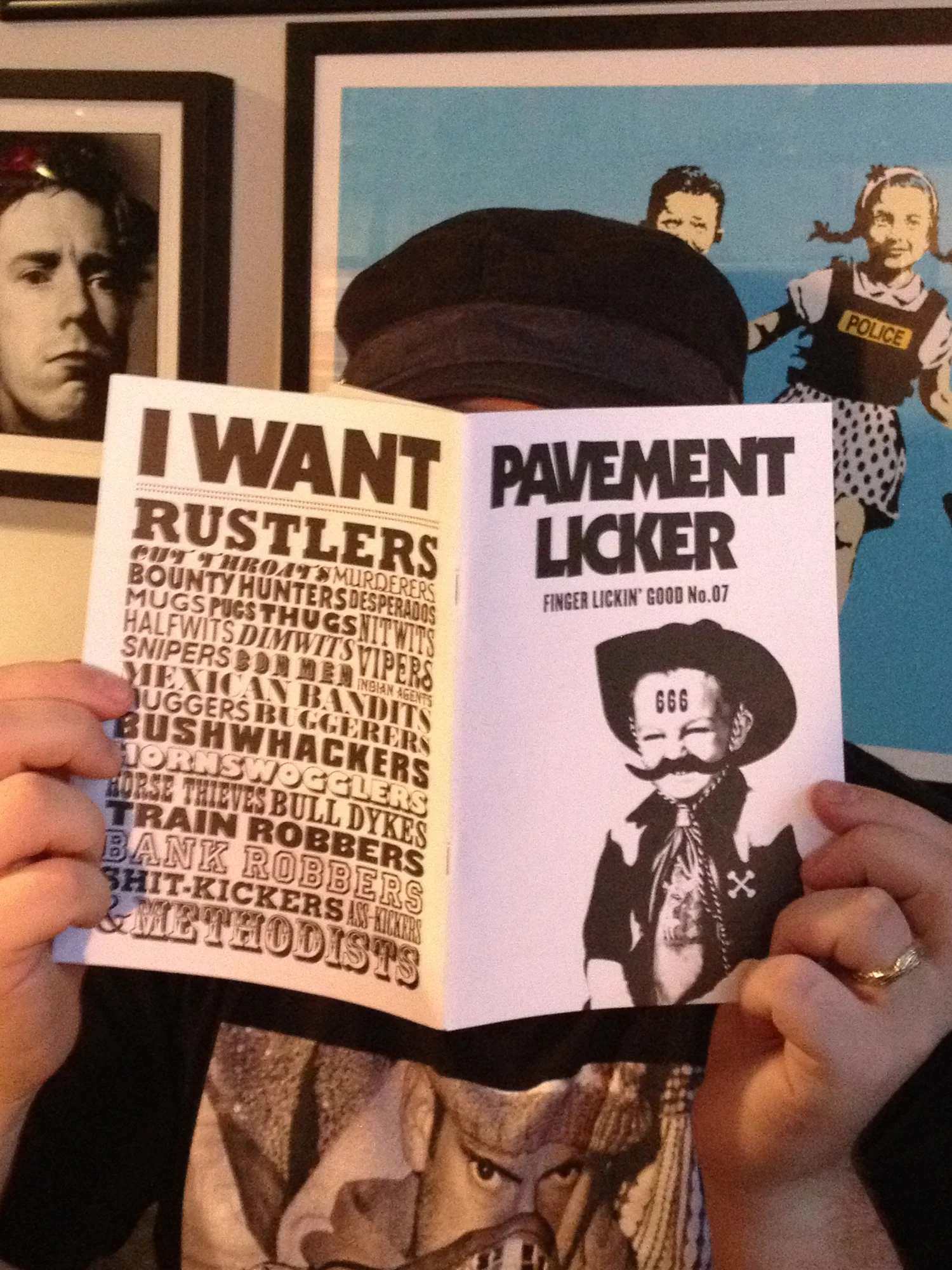 Banksy reads Pavement Licker Zine